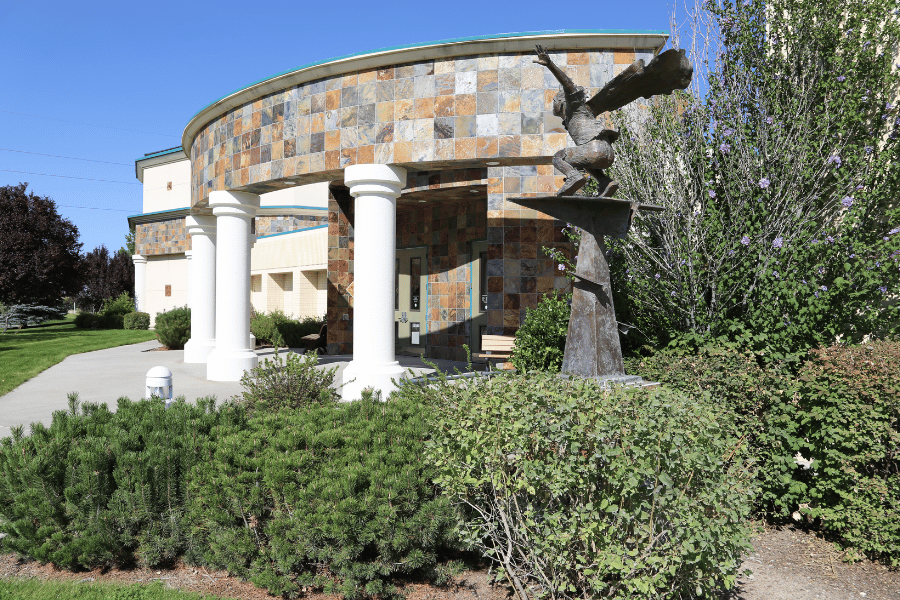 Front shot of the Herrett Center from the outside