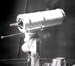  The 10" Maksutov. The long handle at left provided greater leverage and precision in pointing the instrument.