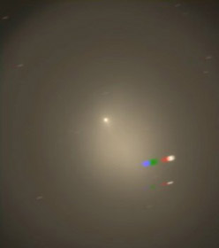 An image of a very bright comet
