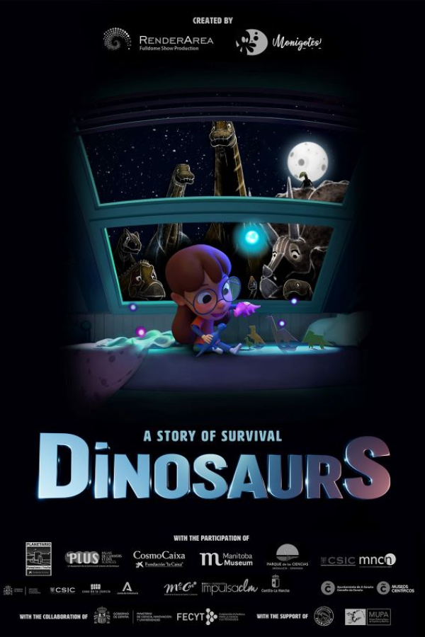 A little girl making an origami dinosaur