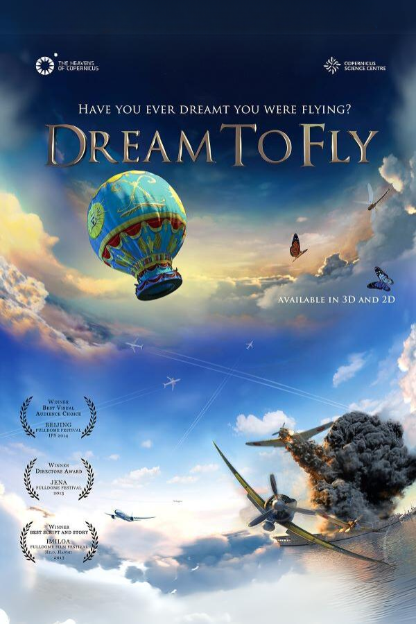 The open sky with a hot air balloon and planes over the ocean