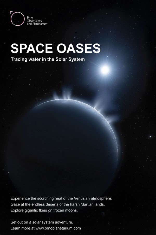 A watery planet in space